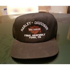 Harley Davidson FINAL ASSEMBLY YORK PA Snapback Trucker Baseball Hat Cap New NOS  eb-06668147